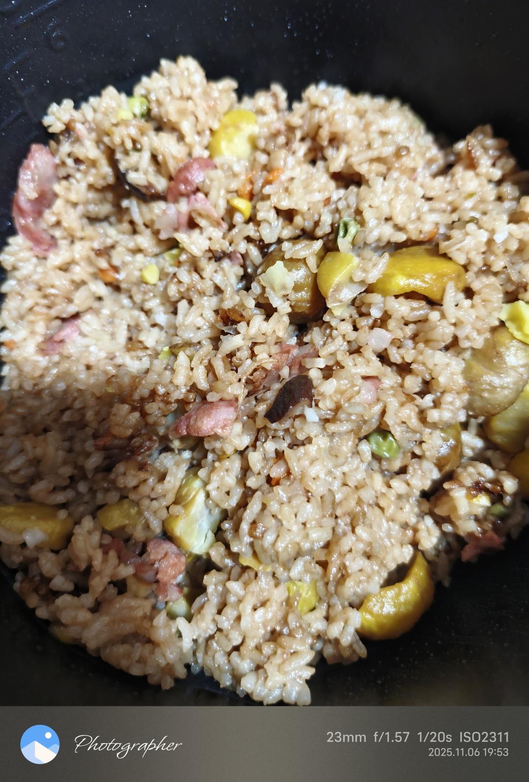 板栗焖饭实在太好吃，干饭！
