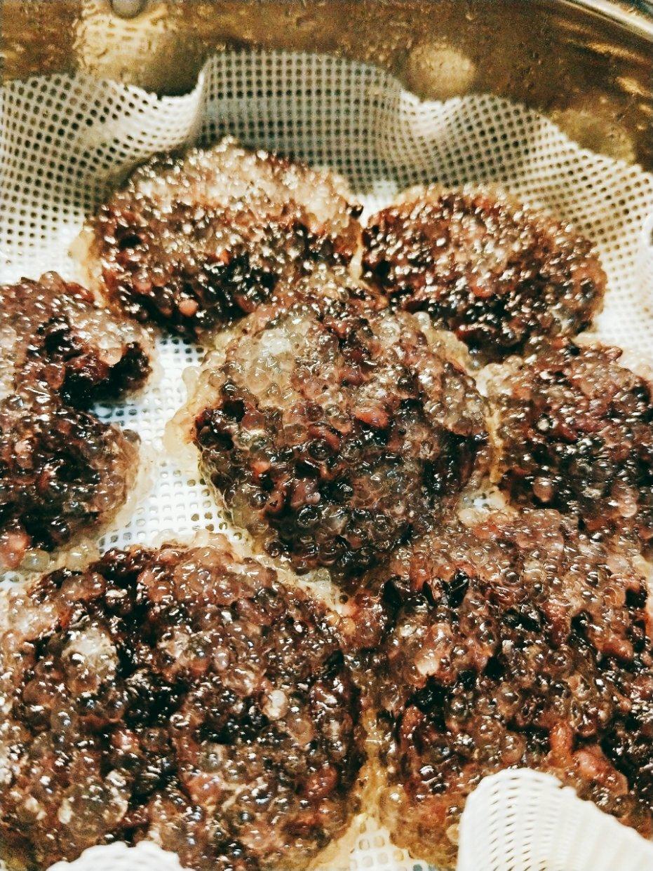 西米珍珠紫薯丸子
