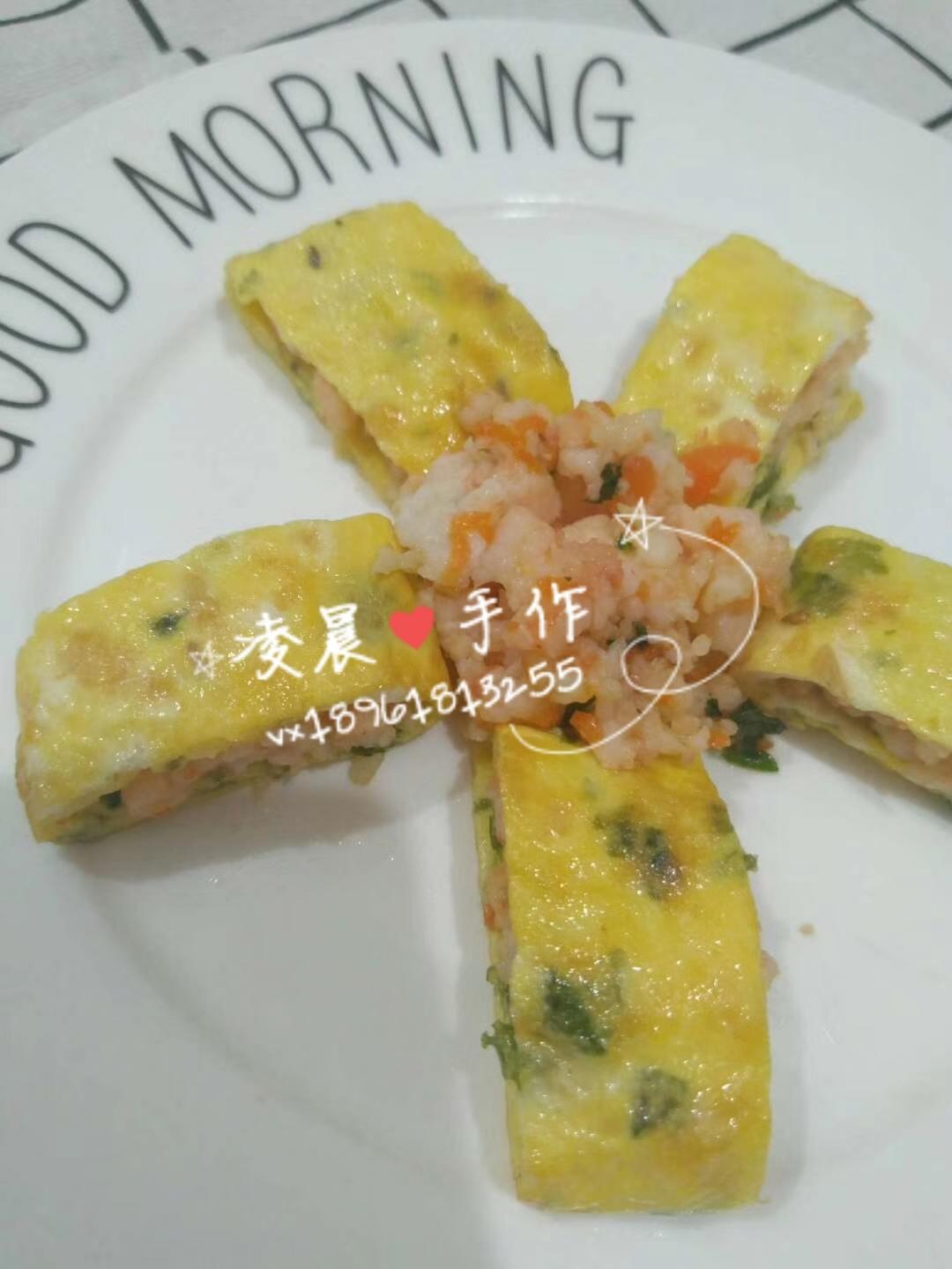 宝宝辅食-虾仁蛋卷