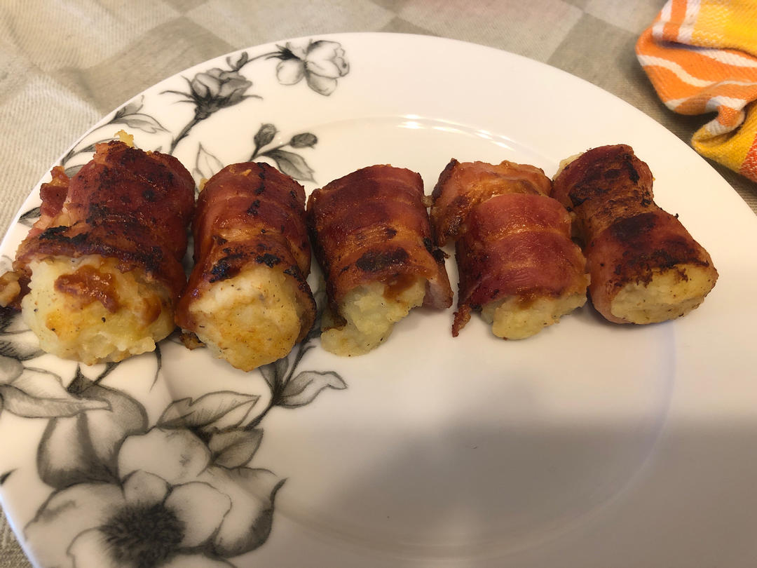 馋哭隔壁小孩❗️土豆新吃🔥照烧土豆泥培根卷