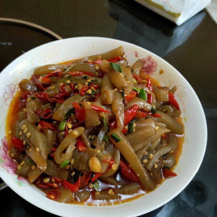 yixxxxx做的辣炒魔芋丝