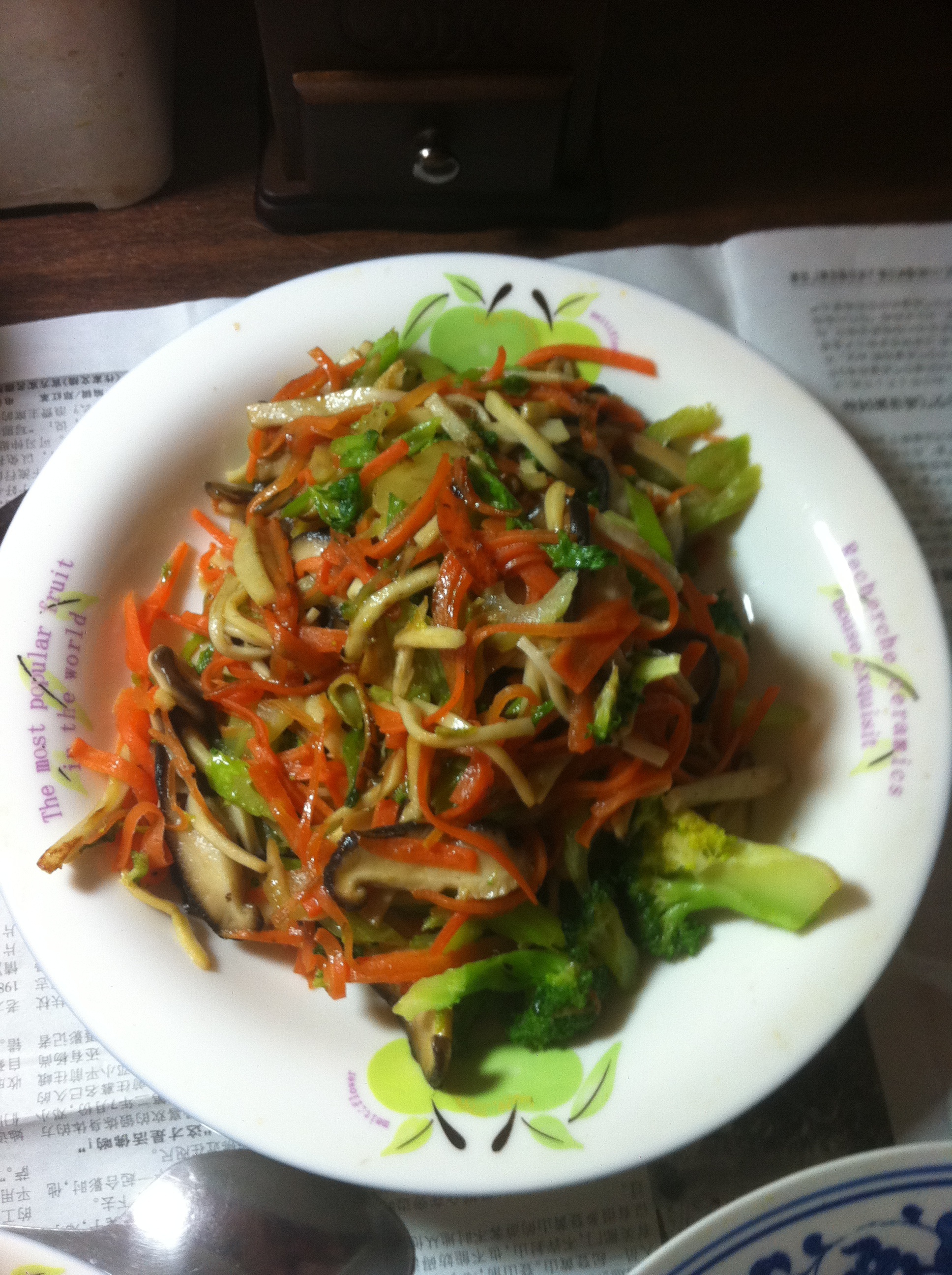 芦笋胡萝卜香菇小炒