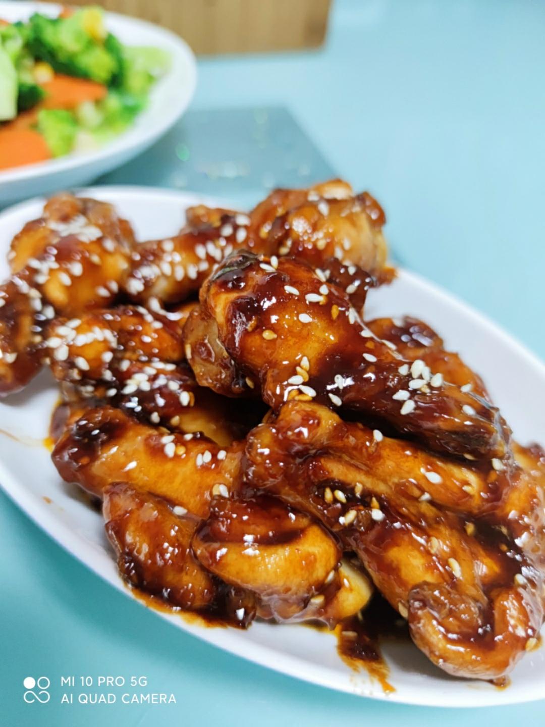 日式蜜汁照烧鸡翅根（好吃到吮指～）
