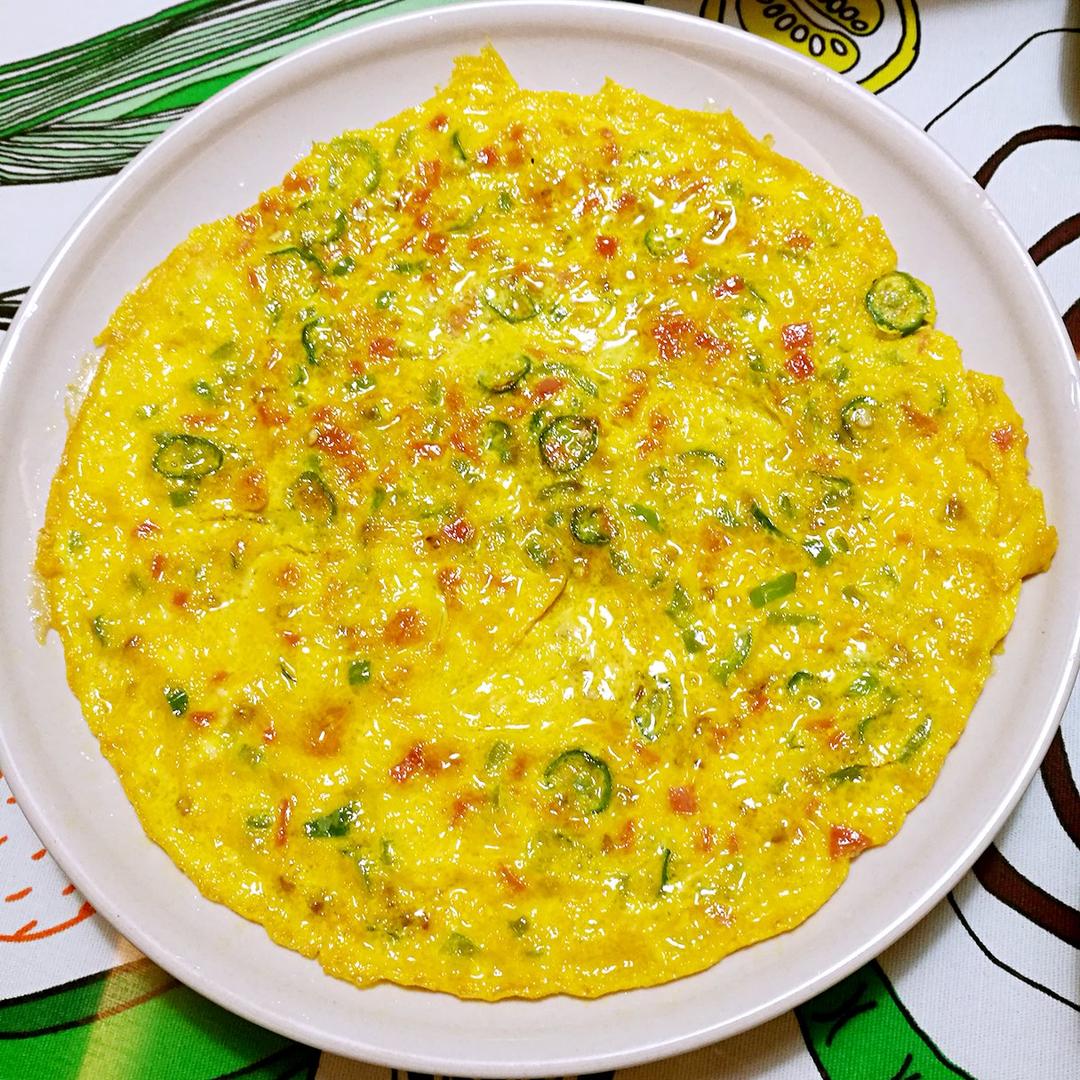 听说像王菲做的青椒鸡蛋饼