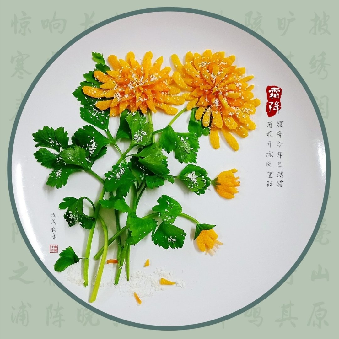 我的蔬果盘画~“中国风”