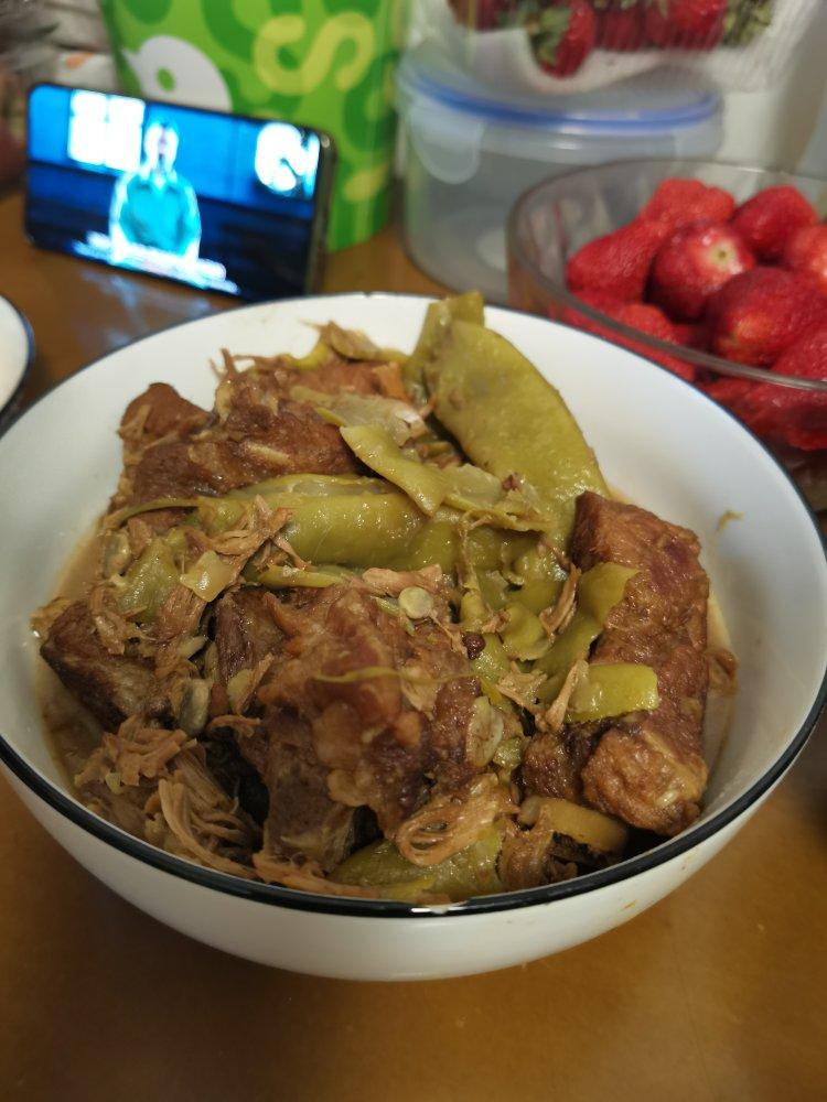 红烧排骨炖豆角