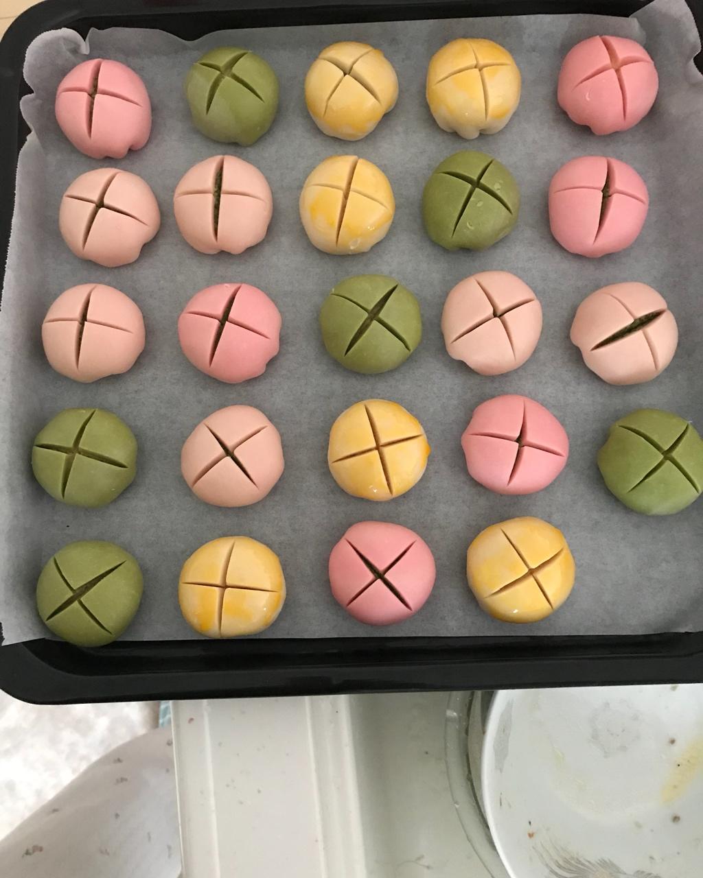 花开富贵之四种口味的椰蓉开口酥