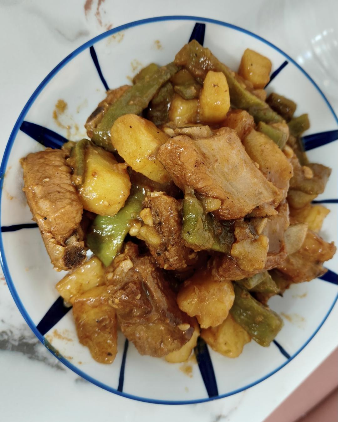排骨炖豆角土豆——东北夏天必备