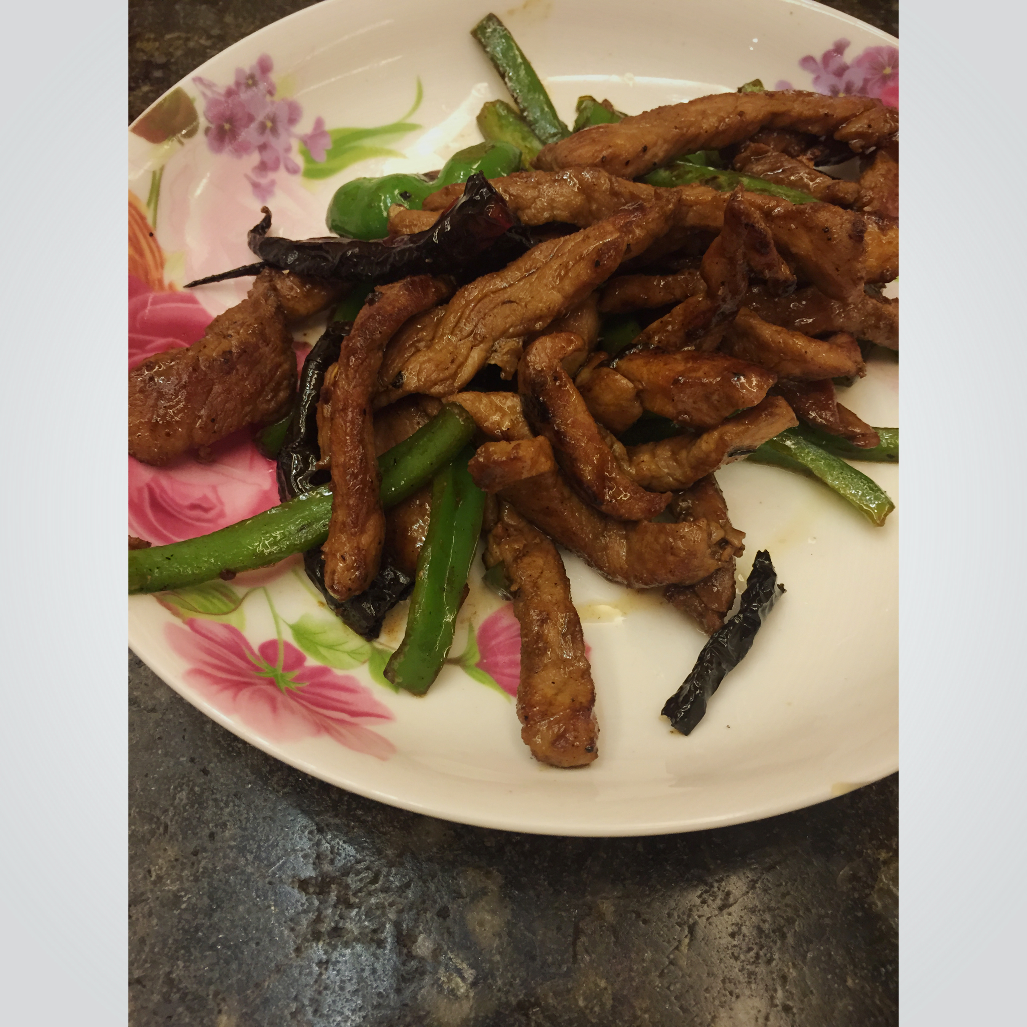青椒炒肉丝