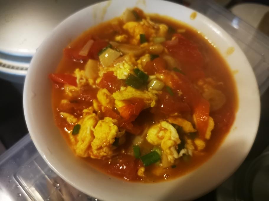 番茄炒鸡蛋（超浓的番茄味）
