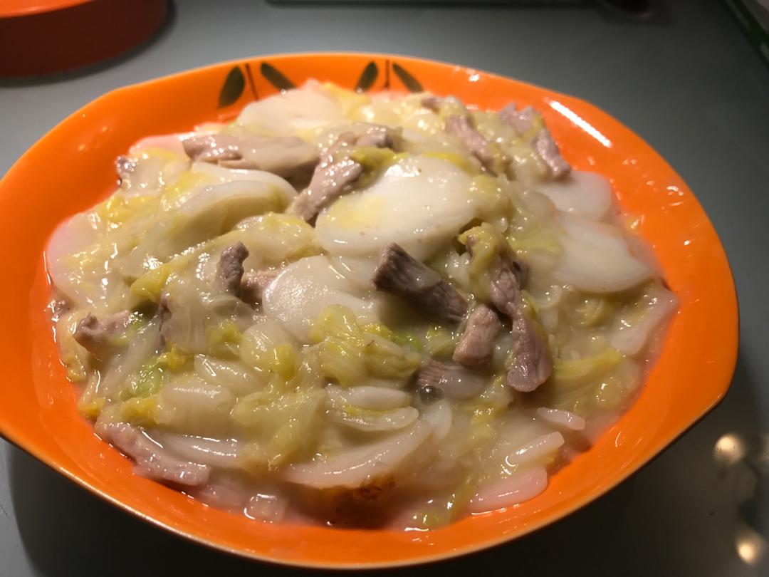 上海烂糊肉丝炒年糕的做法