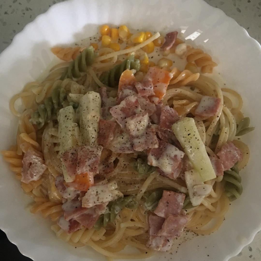 奶油培根意大利面