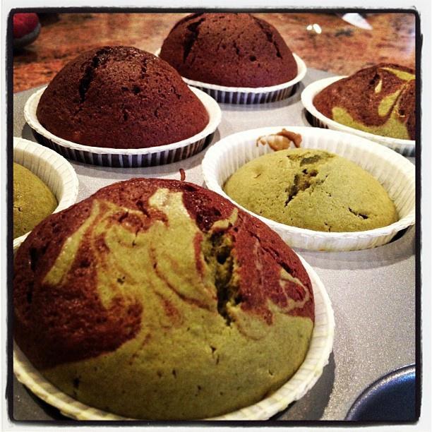 【知足常樂】- 抹茶巧克力大理石杯子蛋糕