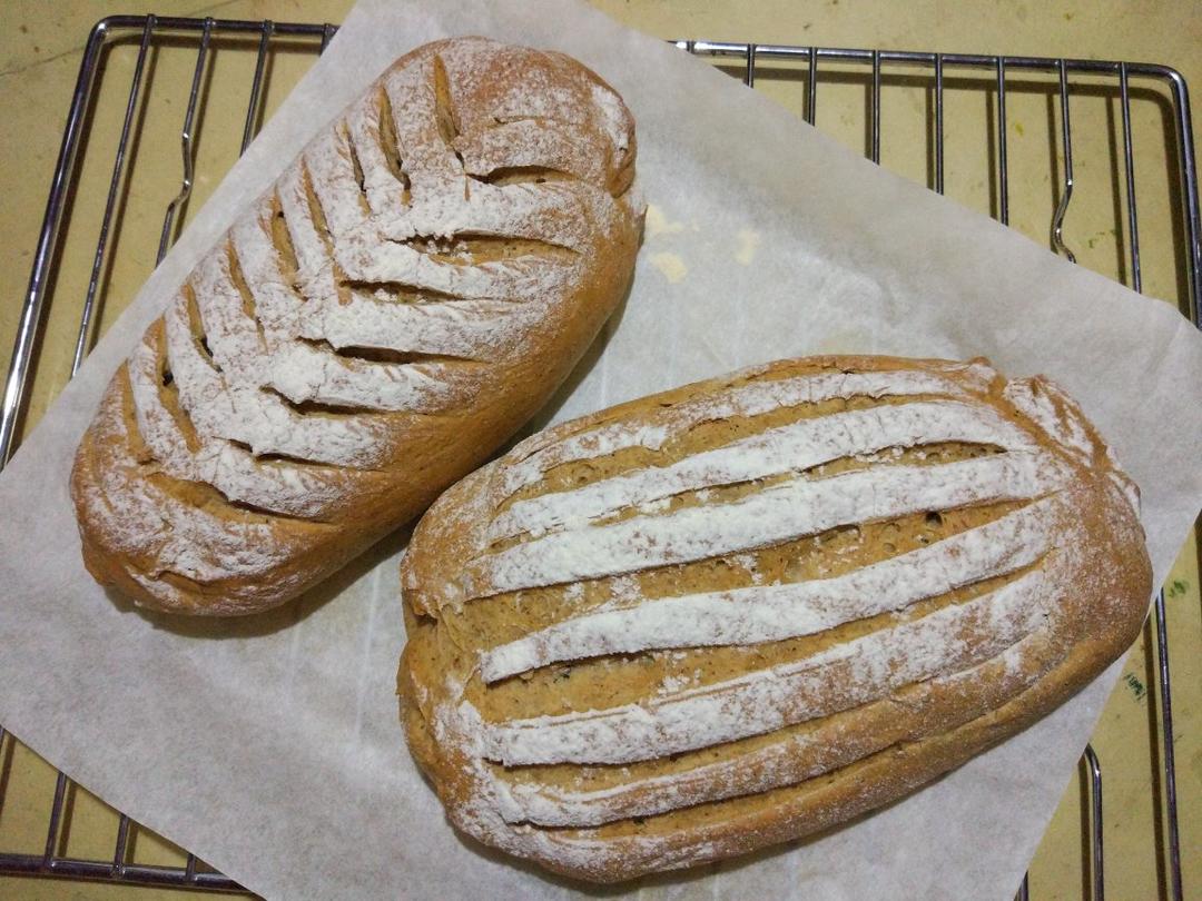 黑麦核桃红糖面包