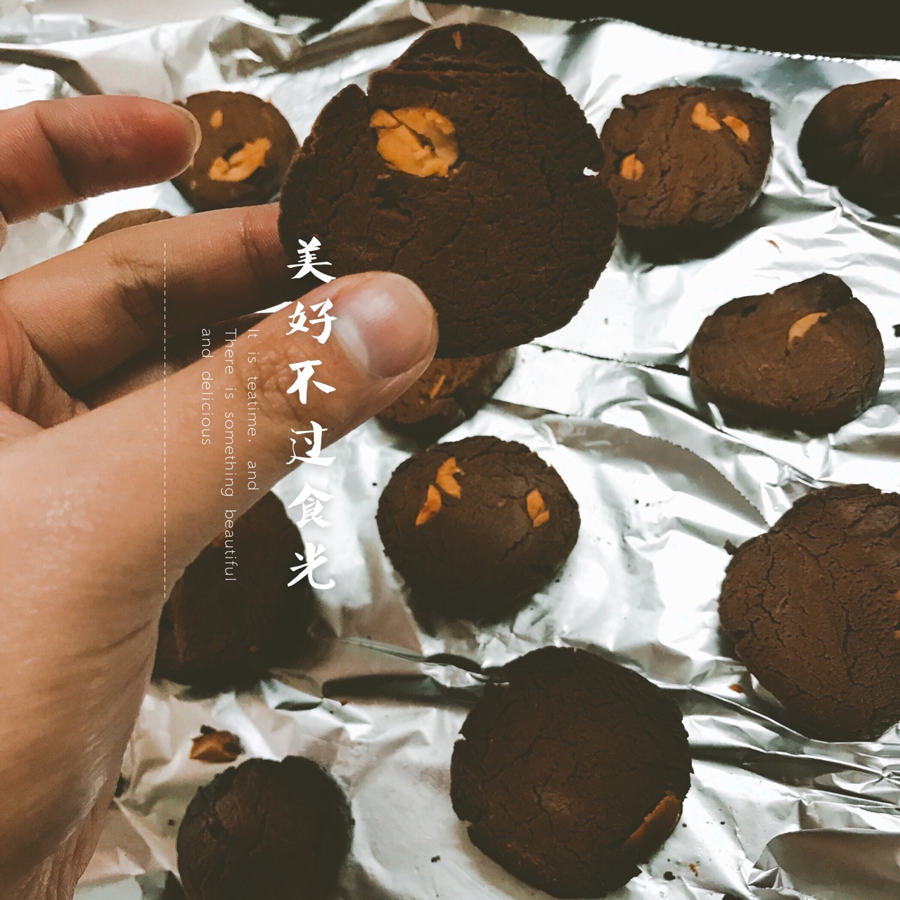 杏仁片巧克力饼干