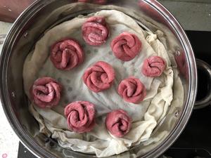 玫瑰花馒头（面包机版）的做法 步骤7