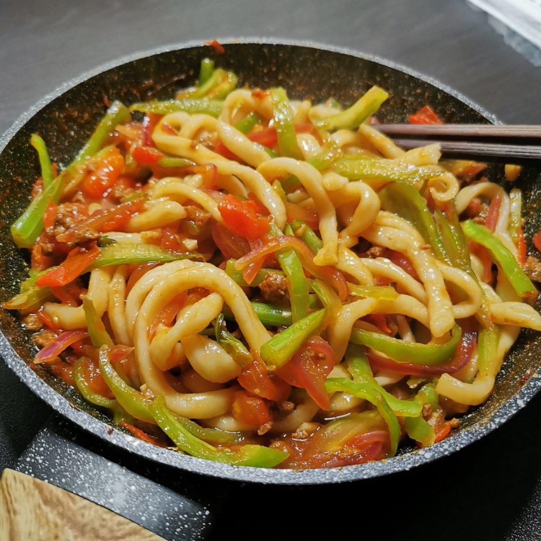 【小高姐】炒拉条子 记忆中西红柿汁裹着的那碗粗面条