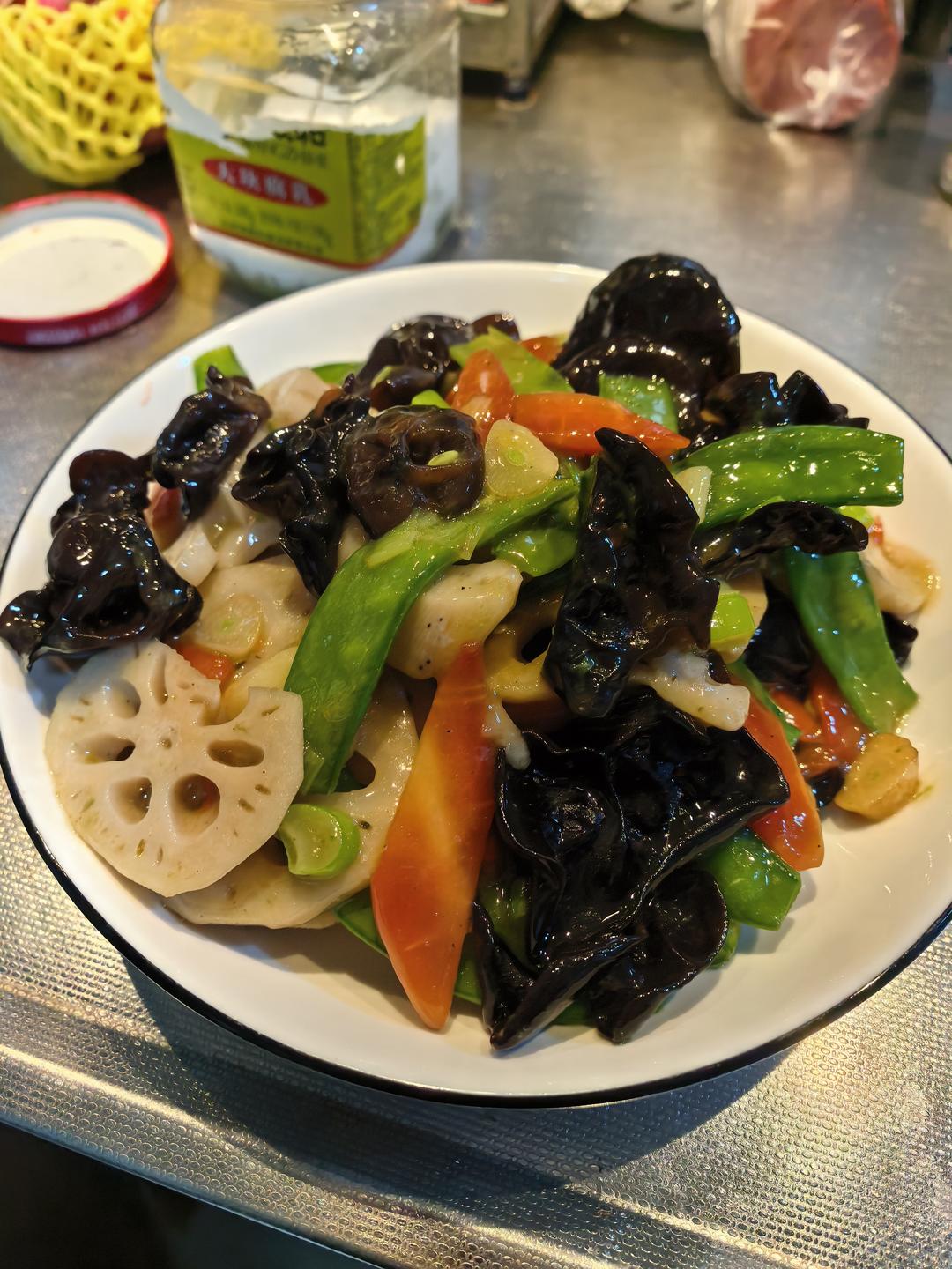 荷塘月色什锦虾仁（锅圈中秋家宴团圆菜）荷塘小炒