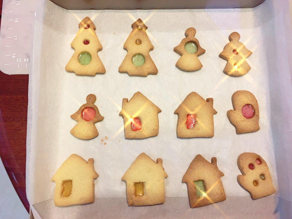 圣诞树透明糖心饼干