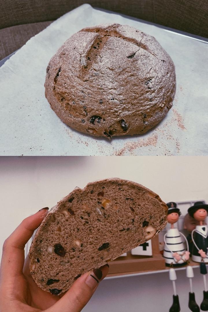 全麦干果欧包