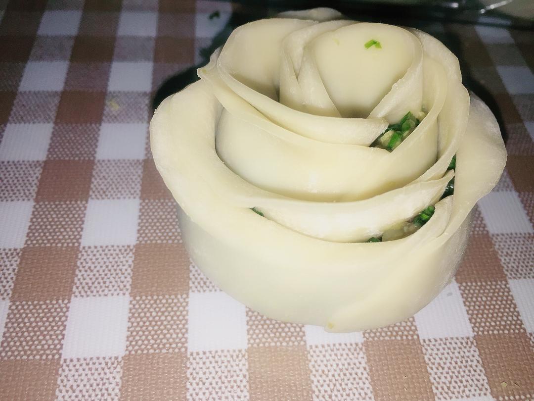 饺子皮玫瑰花