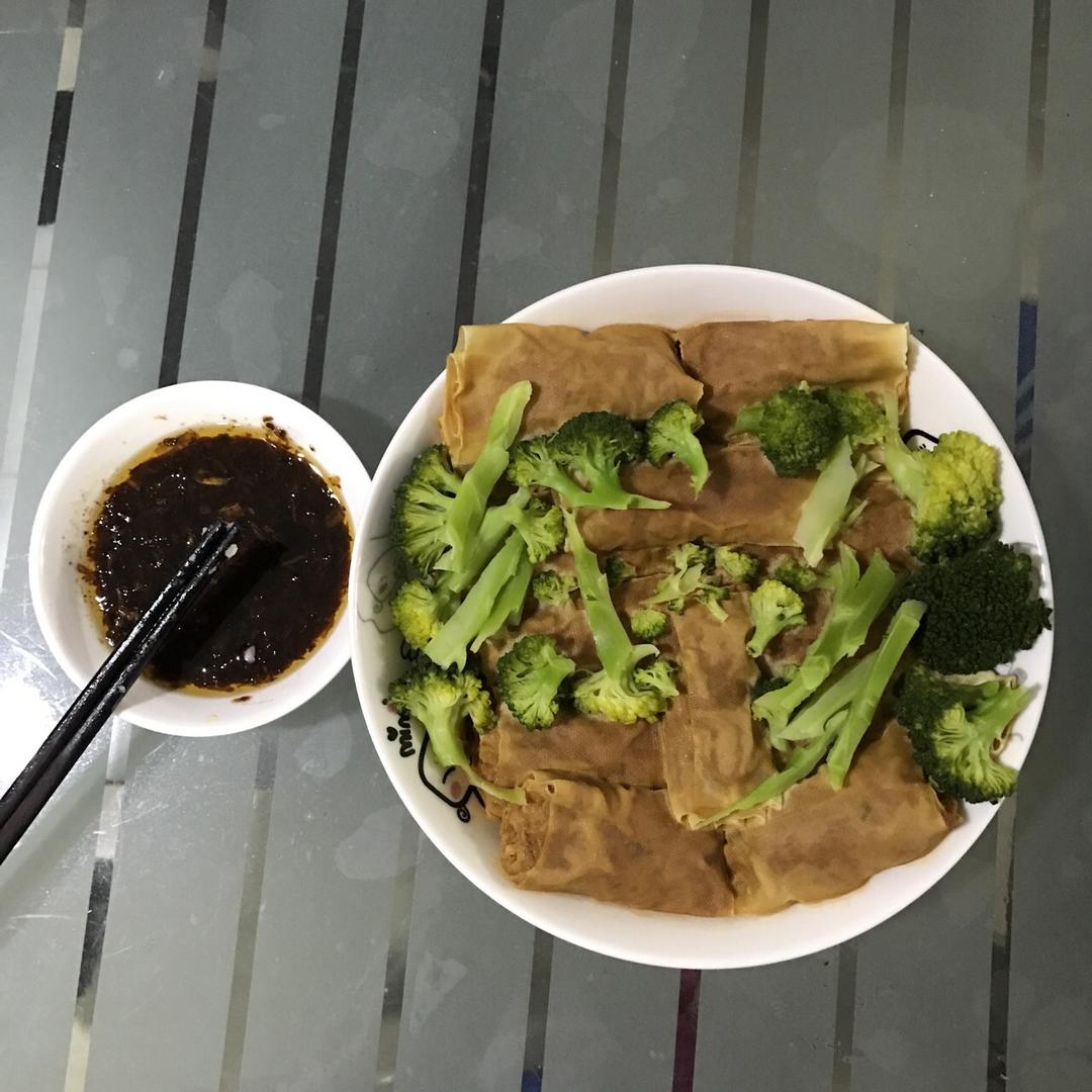蒸豆皮肉卷