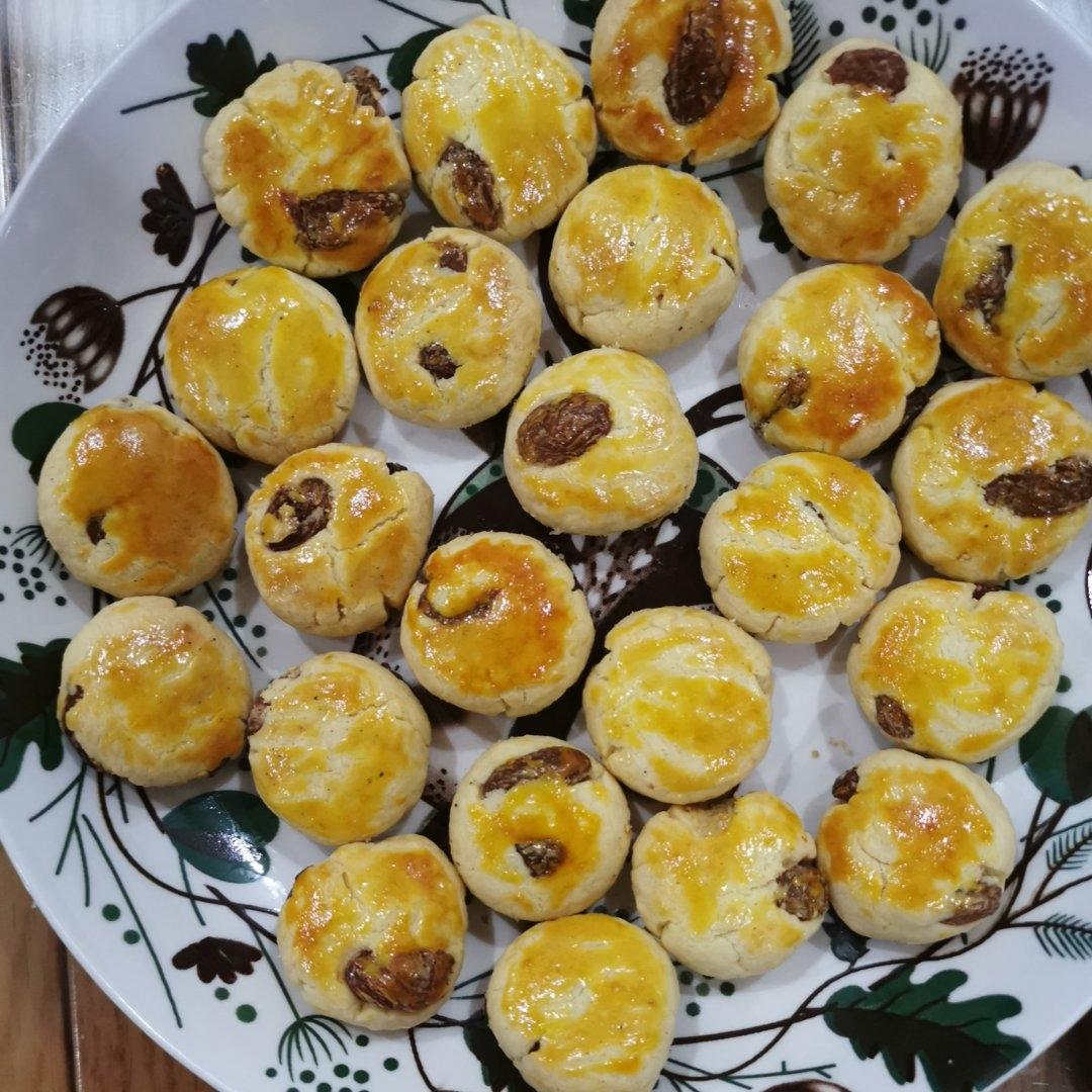 奶香浓郁！酥到掉渣！天然低糖加州葡萄干奶酥！
