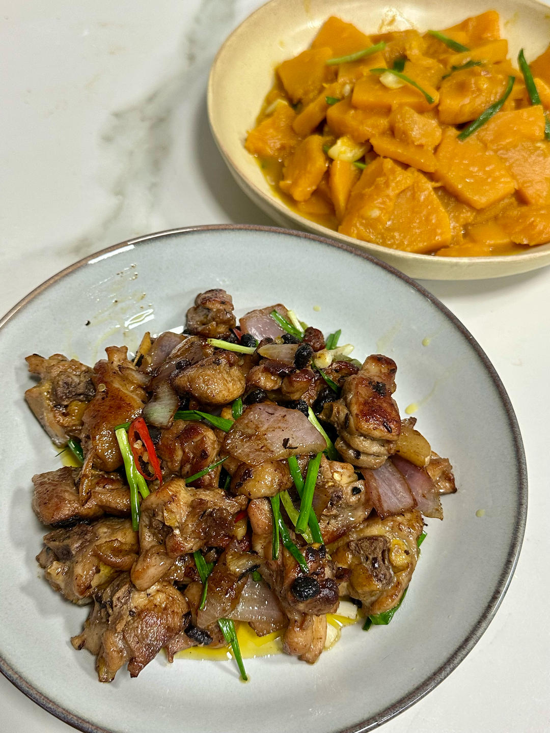 豆豉干煎鸡(下饭菜)