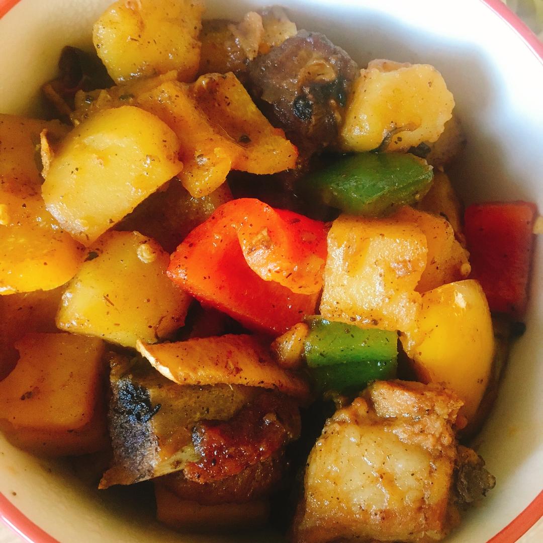 土豆炖排骨