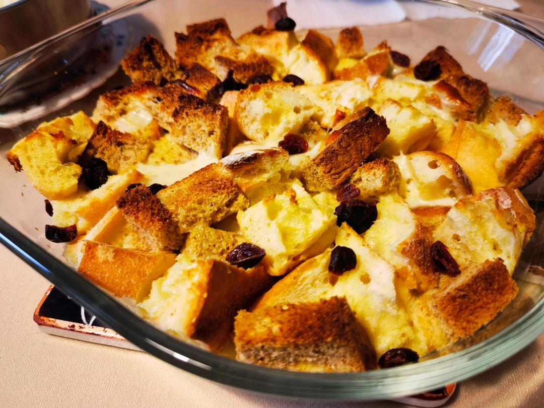 隔夜法棍布丁快手早餐