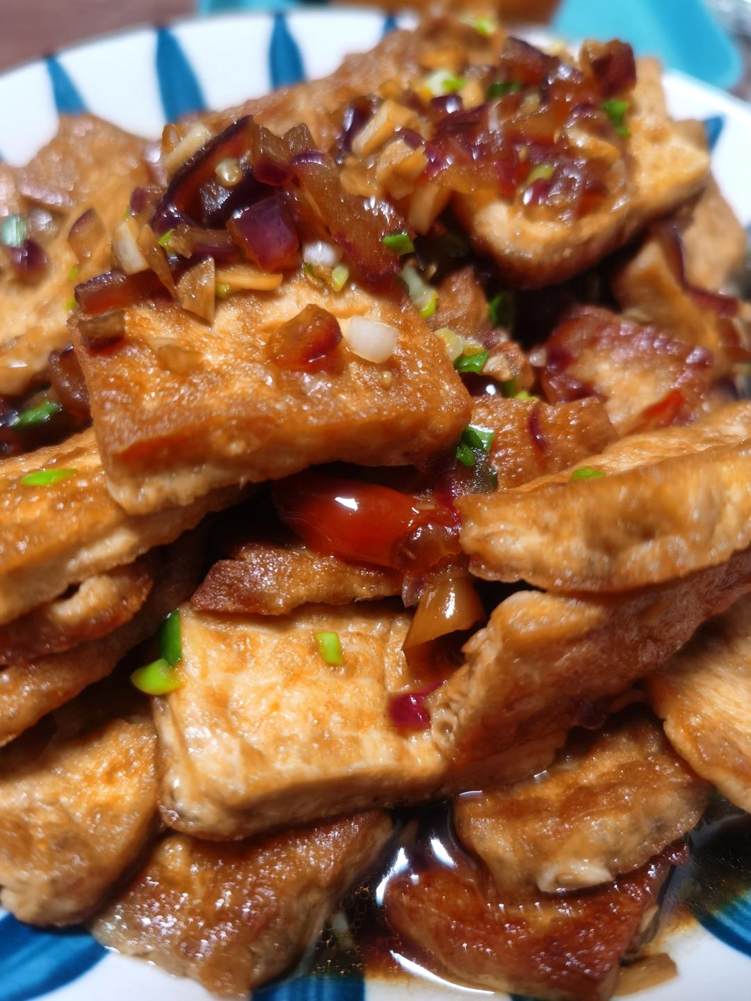 蒜香煎豆腐 炒鸡无敌美味