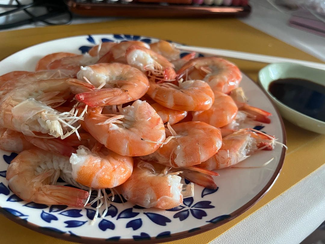 最简单的白灼虾（水煮）盐水基尾虾
