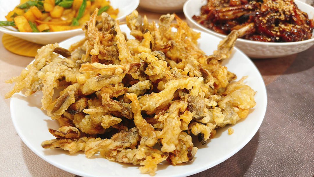 干炸蘑菇的做法，大人小孩都喜欢