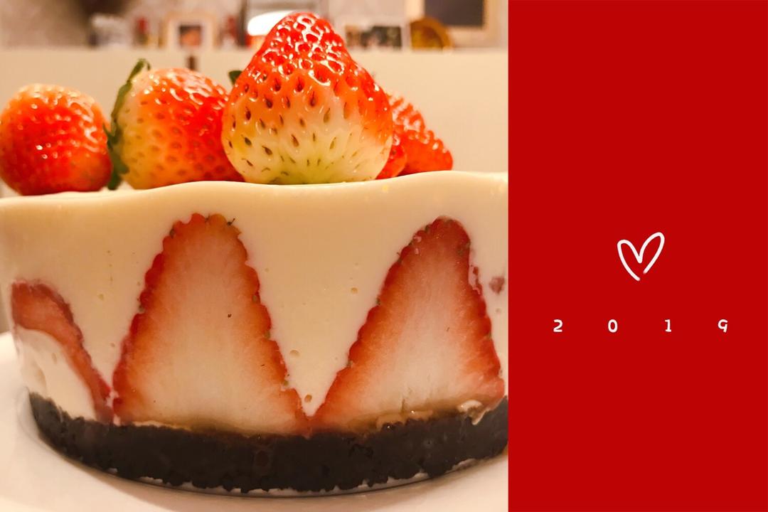 超简单的草莓芝士蛋糕