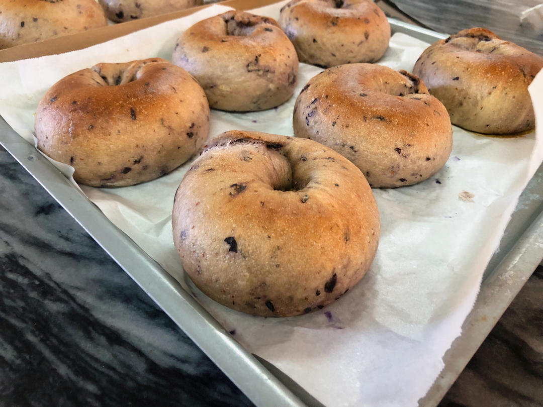 蓝莓乳酪贝果🥯越嚼越香🔥这个配方绝了