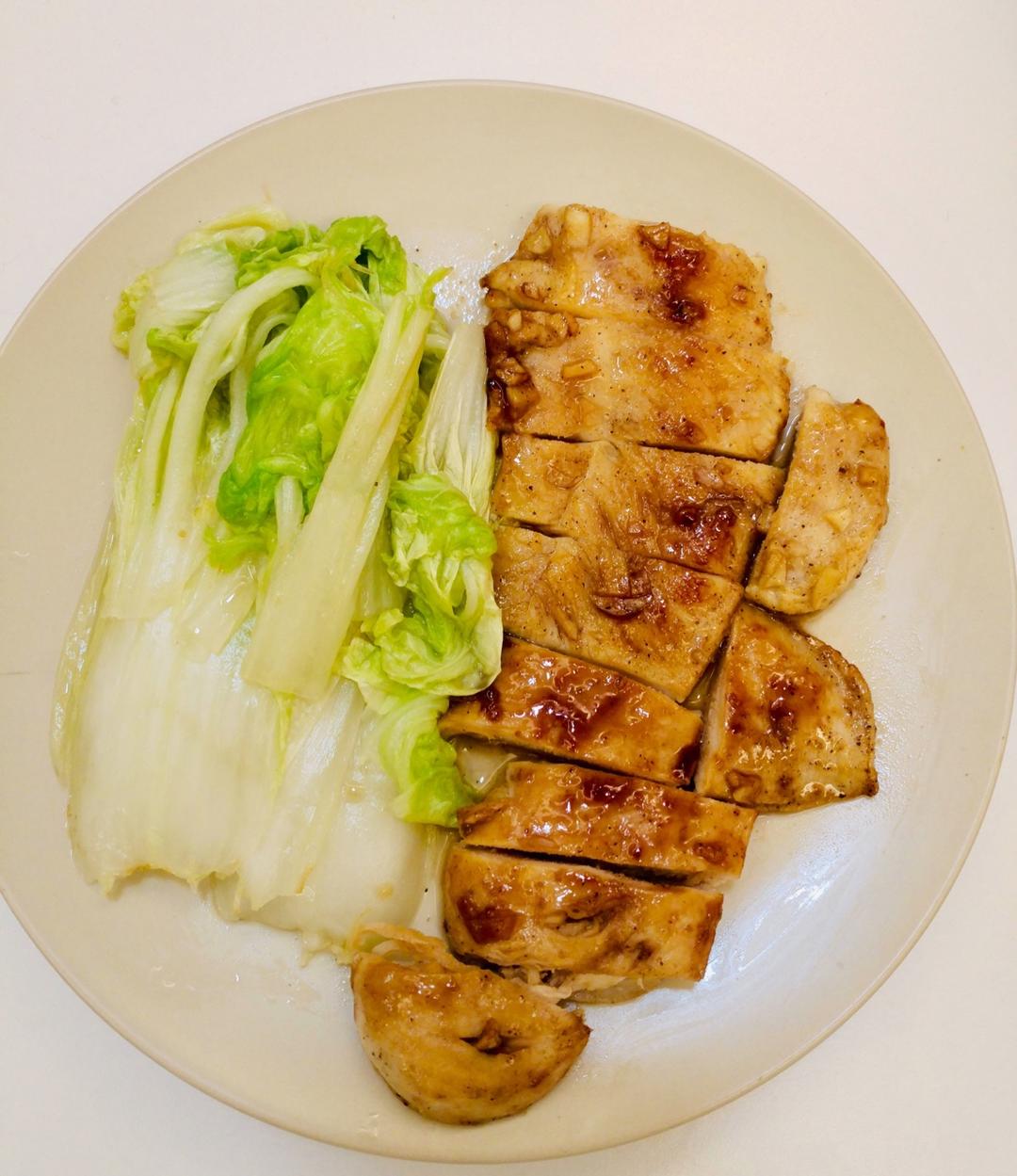 酷炫屌炸天好吃的煎鸡胸肉（香蒜蜂蜜煎鸡胸肉）