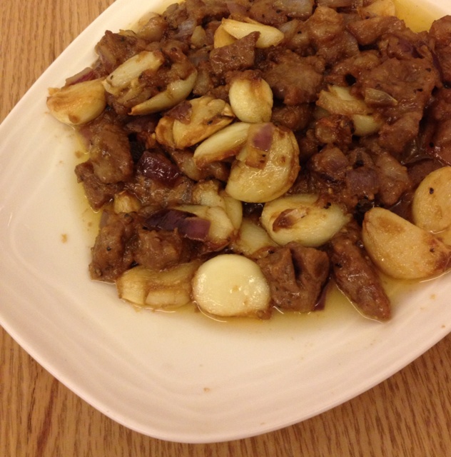 黑蒜子牛肉粒