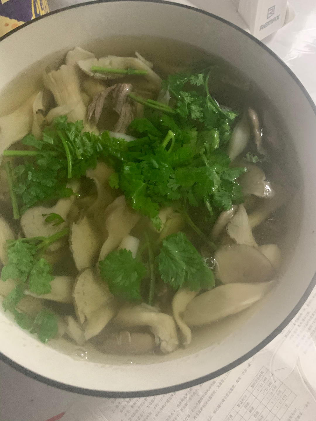 极简易做平菇肉片汤