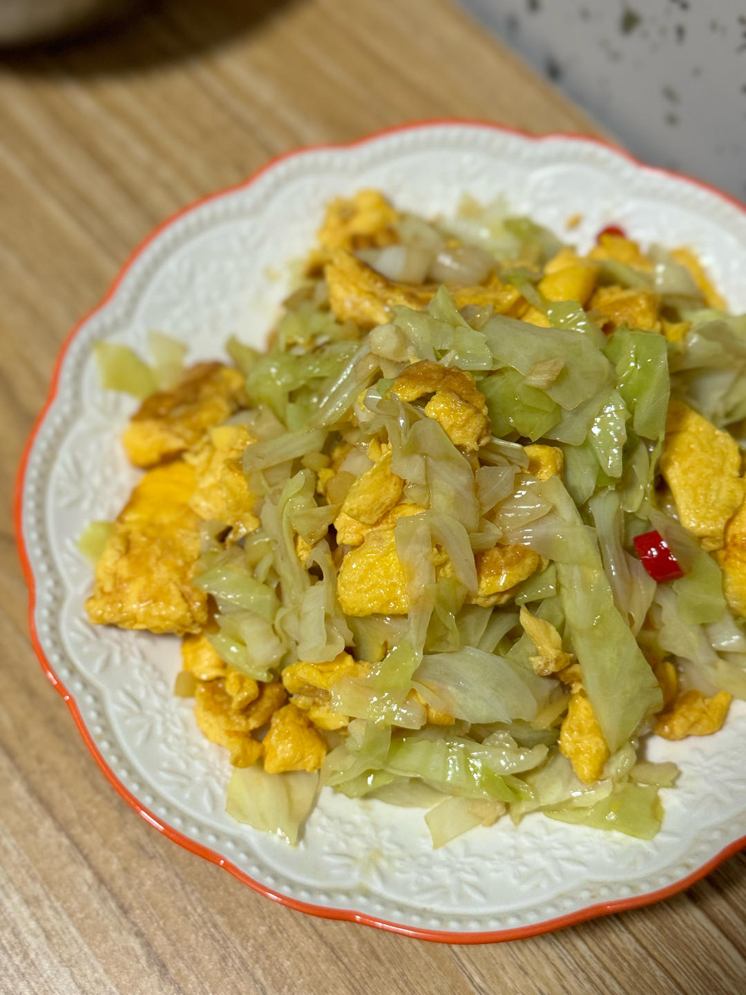 包菜炒鸡蛋