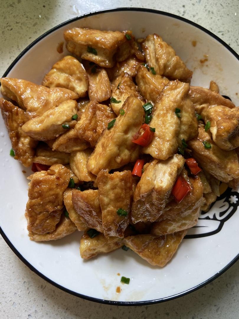 焖煎豆腐