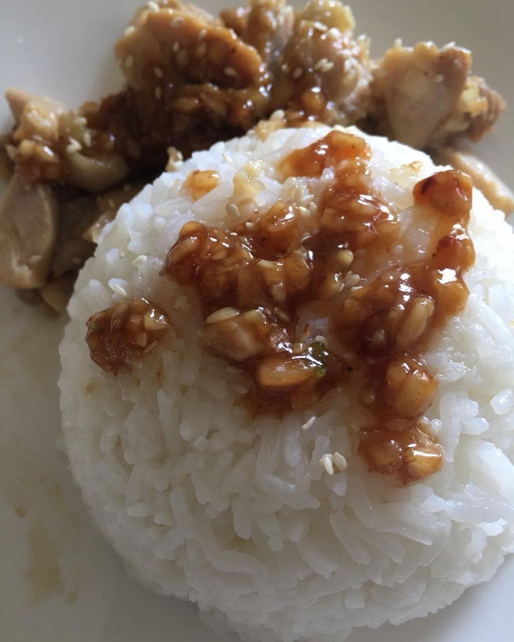 蒜香蜂蜜鸡腿饭