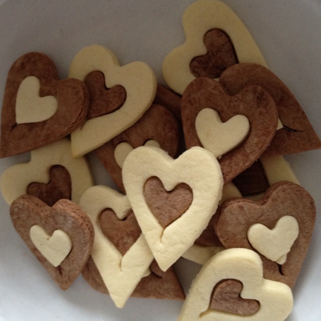 双色心形饼干
