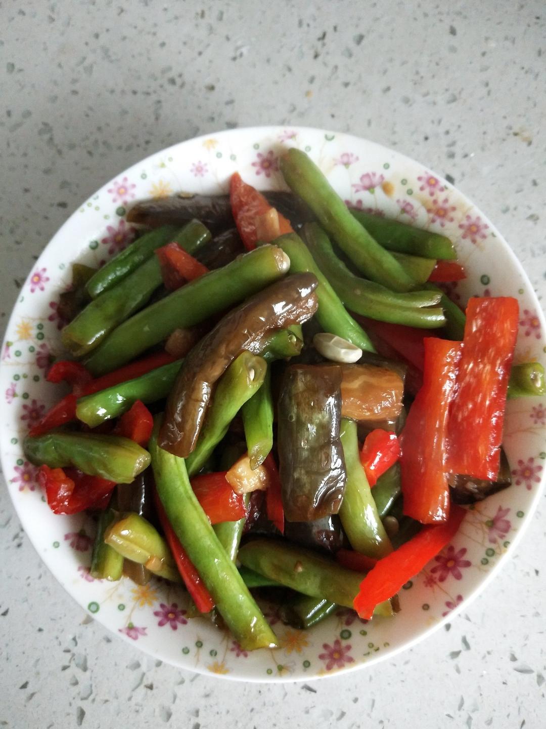 四季豆炒茄子