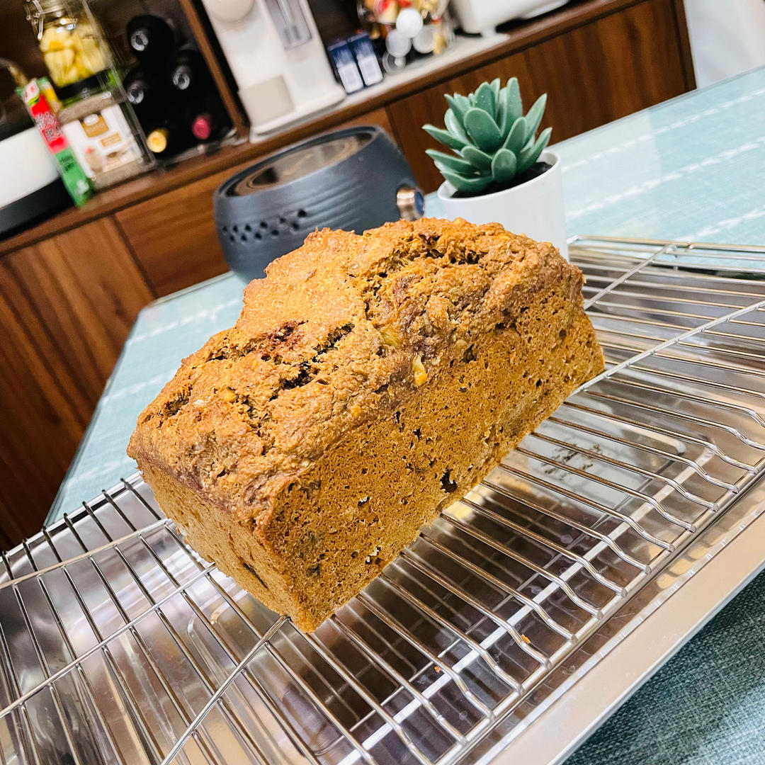 100%全谷物香蕉快手面包丨健康·烘焙