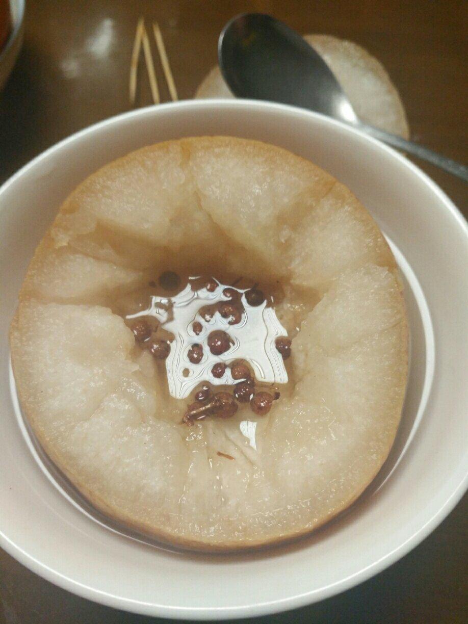 花椒蒸梨，咳嗽有效