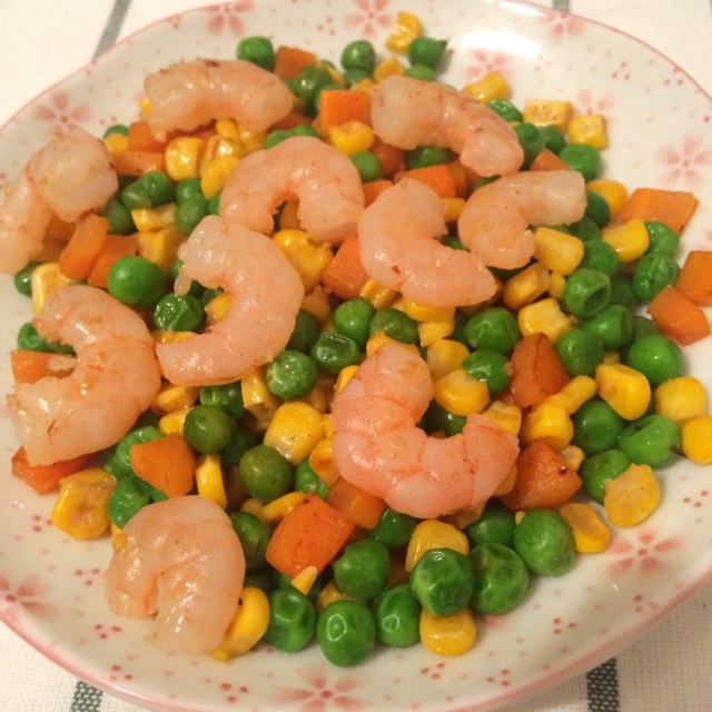 青豆玉米虾仁
