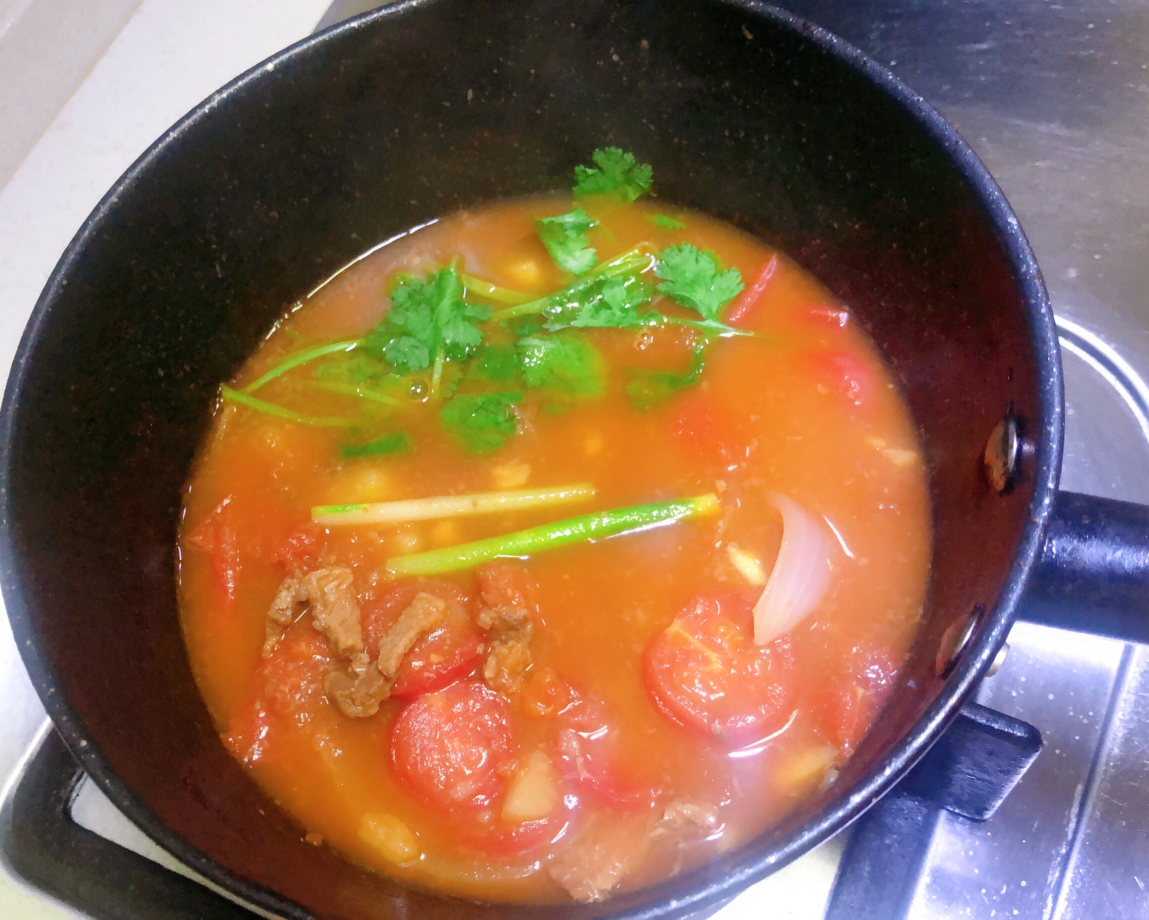 吃不胖的番茄土豆牛肉汤的做法