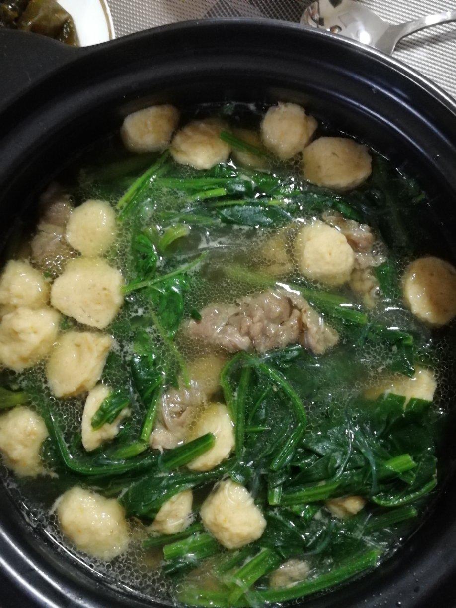 菠菜羊肉粉丝汤