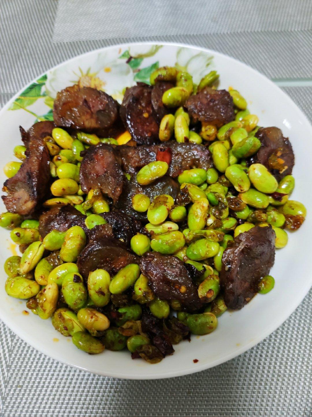 毛豆香肠肉末