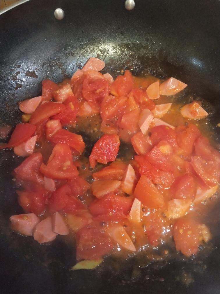 剩饭大作战，消灭剩饭。番茄汤汤饭的做法 步骤3